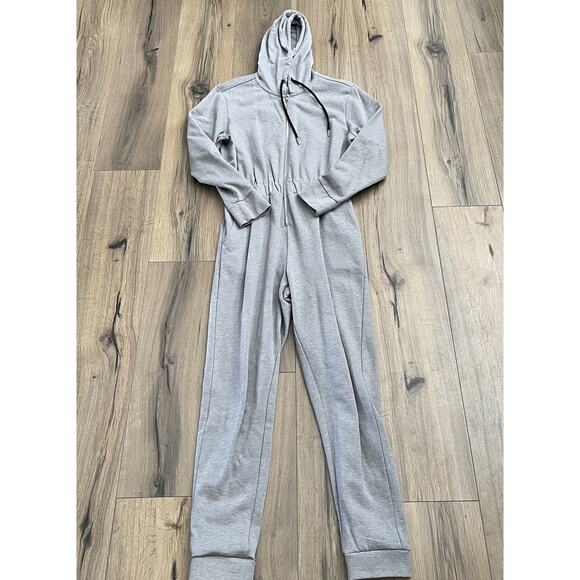 WeWoreWhat Size Small Leisure SweatSuit hooded jumpsuit Heather Grey $128 - Picture 2 of 10